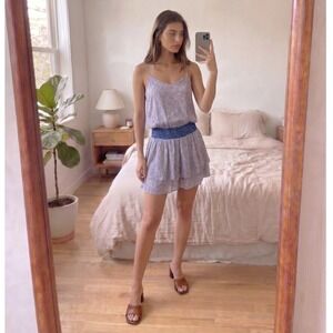 Derek Lam 10 Crosby Womens Silk Dress Size 4 Tiered Smocked Boho Summer Designer